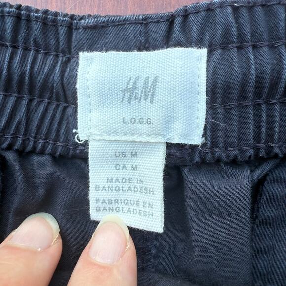 H&M L.O.G.G. Men’s Black Casual Drawstring Shorts - M - Picture 4 of 7